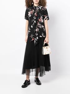 Erdem Michaela blouse met bloemenprint - Zwart