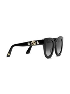 Gucci Eyewear zonnebril met rond montuur - Zwart