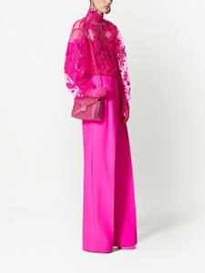 Valentino Top met geborduurde bloemen - Roze