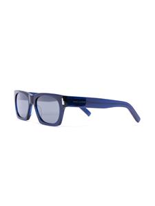 Saint Laurent Eyewear Zonnebril met rechthoekig montuur - Blauw