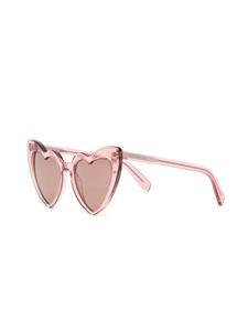 Saint Laurent Eyewear Loulou zonnebril met hartvormig montuur - Roze