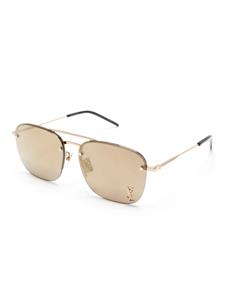 Saint Laurent Eyewear Zonnebril met vierkant montuur - Goud