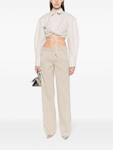 Jacquemus La Chemise Plidao gathered shirt - Beige