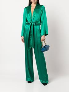 Michelle Mason Blouse met gestrikte taille - Groen