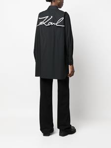 Karl Lagerfeld Blouse met logoprint - Zwart