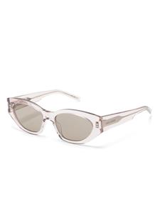 Saint Laurent Eyewear Bold Geo zonnebril met ovaal montuur - Beige