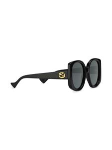Gucci Eyewear Zonnebril met geometrisch montuur - Zwart