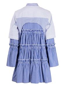 Enföld striped layered shirt - Blauw