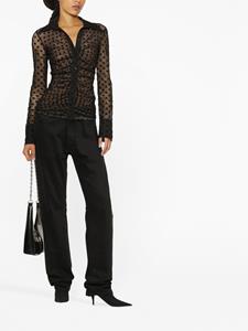 MISBHV Semi-doorzichtige blouse - Zwart