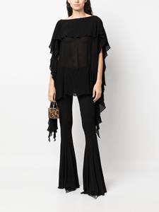 Blumarine Semi-doorzichtige blouse - Zwart