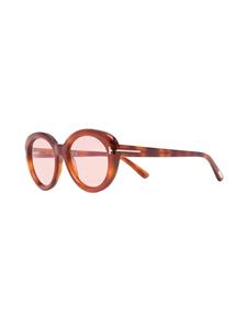 TOM FORD Eyewear Lily zonnebril met rond montuur - Bruin