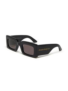 Alexander McQueen Eyewear Zonnebril met rechthoekig montuur - Zwart