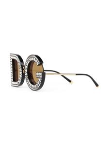 Dolce & Gabbana Eyewear DG zonnebril met rond montuur - Goud