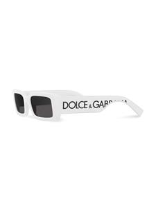 Dolce & Gabbana Eyewear Zonnebril met rechthoekig montuur - Wit