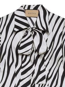 Gucci Blouse met zebraprint - Zwart