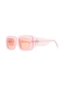Linda Farrow Marfa zonnebril met vierkant montuur - 23 Pink/silver/pink