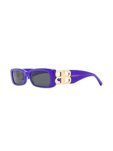 Balenciaga Eyewear Zonnebril met rechthoekige montuur - Blauw