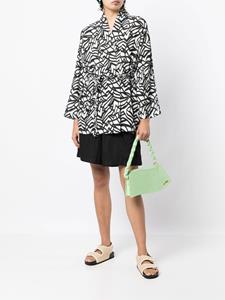 Bambah Blouse met geometrische print - Zwart