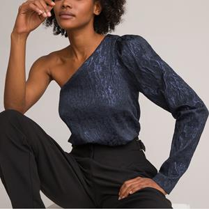 LA REDOUTE COLLECTIONS Asymmetrische blouse met jacquard print