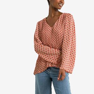 Vero moda Bedrukte blouse met V-hals