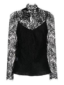Antonelli Semi-doorzichtige blouse - Zwart
