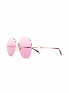 Chloé Eyewear Sofya zonnebril met rond montuur - Goud