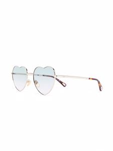 Chloé Eyewear Milane zonnebril met hartvormig montuur - Goud