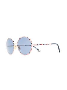 Chloé Eyewear Vitto zonnebril met rond montuur - Blauw