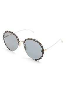 Chloé Eyewear Idora zonnebril met rond montuur - Goud
