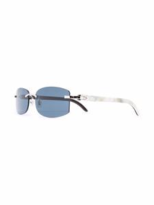 Cartier Eyewear C Décor zonnebril met rechthoekig montuur - Beige