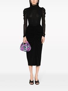 DVF Diane von Furstenberg Semi-doorzichtige blouse - Zwart
