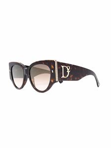 Dsquared2 Eyewear Hype zonnebril met logoplakkaat - Bruin