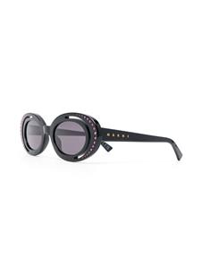 Marni Eyewear Zonnebril met ovaal montuur - Zwart