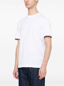 BOSS stripe-trim cotton T-shirt - Wit