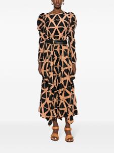 Ulla Johnson abstract-print silk blouse - Zwart