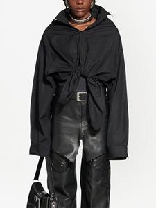 Balenciaga Blouse met gesmockt detail - Zwart