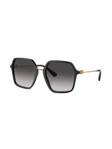 Dolce & Gabbana Eyewear Zonnebril met zeshoekig montuur - Zwart