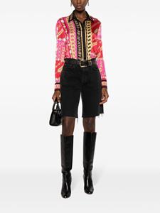 Versace colour-block chain-link print shirt - Roze