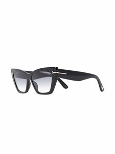 TOM FORD Eyewear Whyatt zonnebril met vlinder montuur - Zwart
