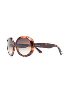 TOM FORD Eyewear Zonnebril met ovaal montuur - Bruin