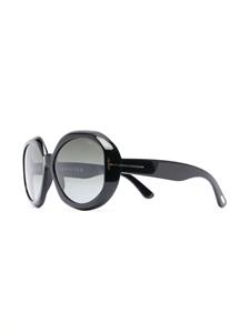 TOM FORD Eyewear Zonnebril met rond montuur - Zwart