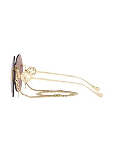 Gucci Eyewear Zonnebril met gegraveerd logo - Goud