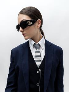 Gucci Eyewear Zonnebril met rechthoekige montuur - Zwart