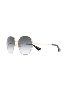 Gucci Eyewear Zonnebril met ovaal montuur - Goud