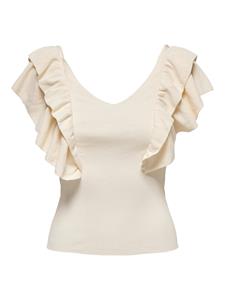 Only Ruffle V-neck Top
