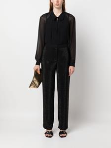 Claudie Pierlot Semi-doorzichtige blouse - Zwart