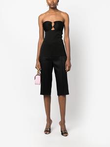 TOM FORD ring-detail strapless knit top - Zwart