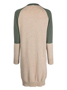 Lorena Antoniazzi colour-block cashmere knitted dress - Beige