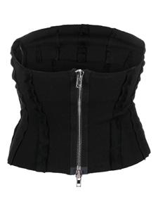 Eckhaus Latta Raw corset-style top - Zwart
