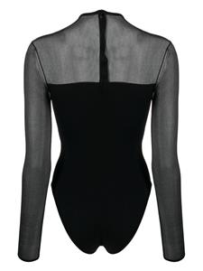 Nensi Dojaka colour-block long-sleeve bodysuit - Zwart